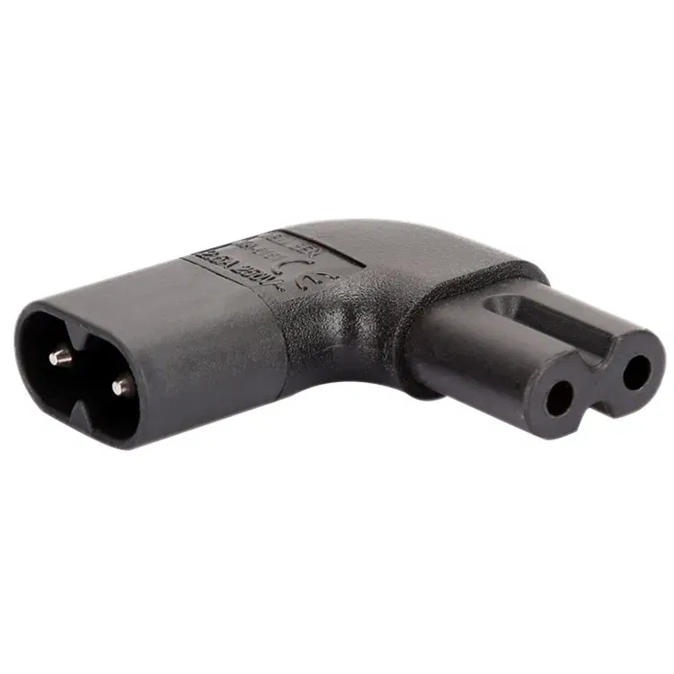 Color: black, Standard: Other - JORIDNO IEC320 C8 TO C7 Power adapter,IEC 320 C7 C8 Figure 8 left right angle AC Power adapt C7 TO C8 PLUG CONVERTER
