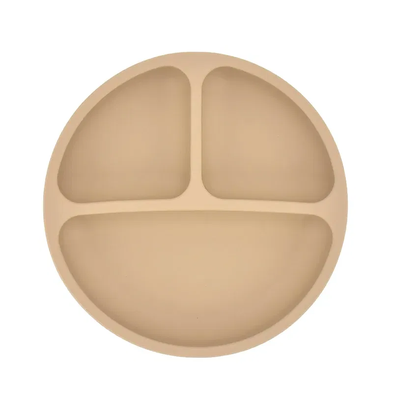Color: Gold - 9Colors Baby Plate Set Food Grade Silicone Dishes BPA-Free Tableware Kids Feeding Bowls Kids Learning Dishes Tray Dropshiping