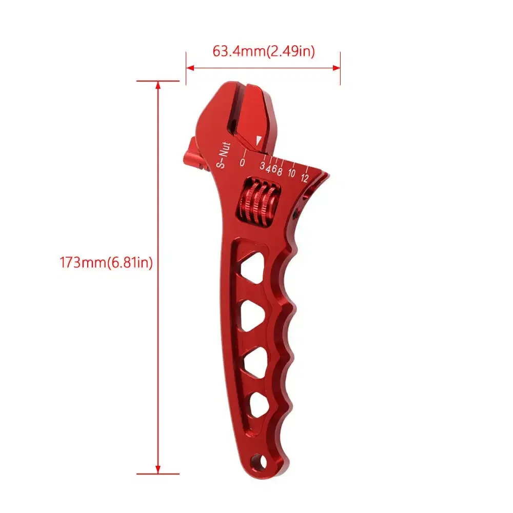 Color: Blue - Aluminum Adjustable Spanner Wrench Tool for Fuel Hose End Fitting 3AN to 12AN