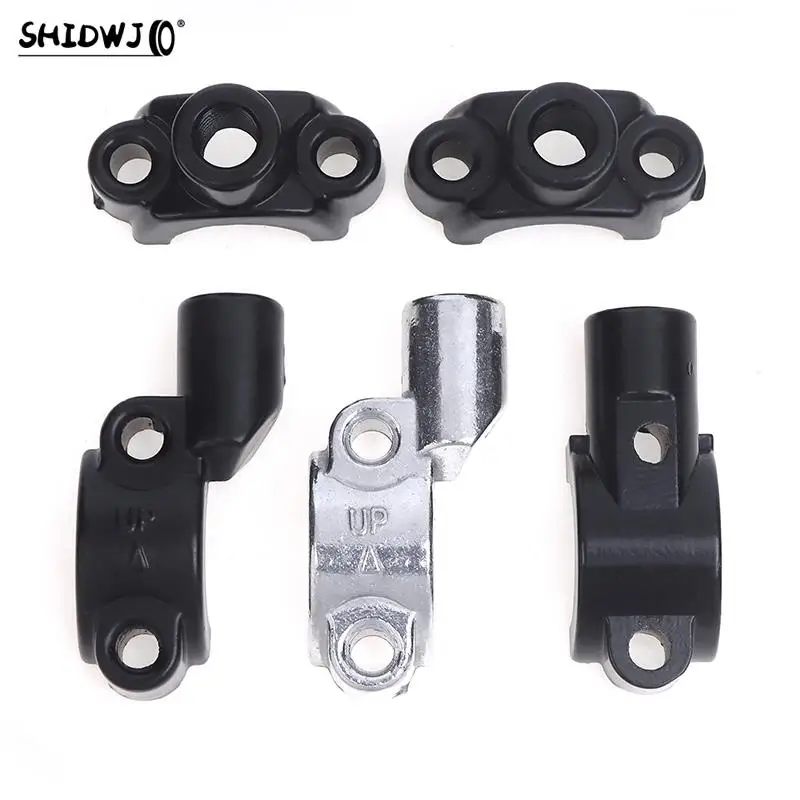 Color: Lavender - New 22mm Handlebar 10mm ThreadMotorcycle Master Cylinder Brake Lever Mirror Mount Clamp Rear View Mirror Holder Adapter