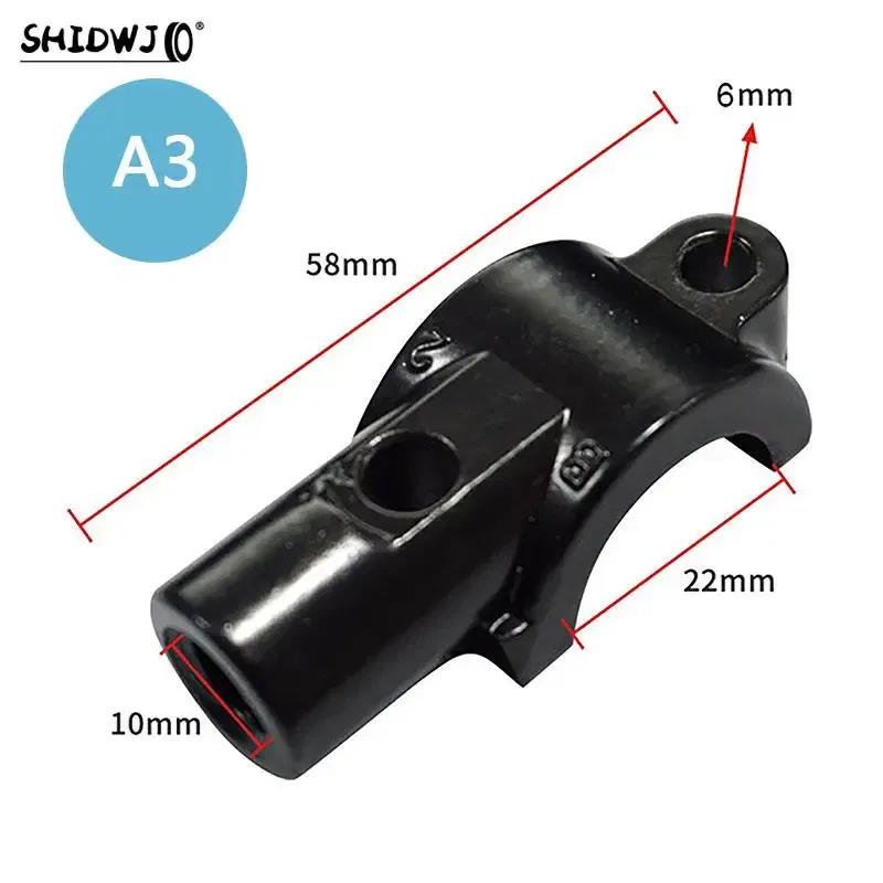 Color: Lavender - New 22mm Handlebar 10mm ThreadMotorcycle Master Cylinder Brake Lever Mirror Mount Clamp Rear View Mirror Holder Adapter