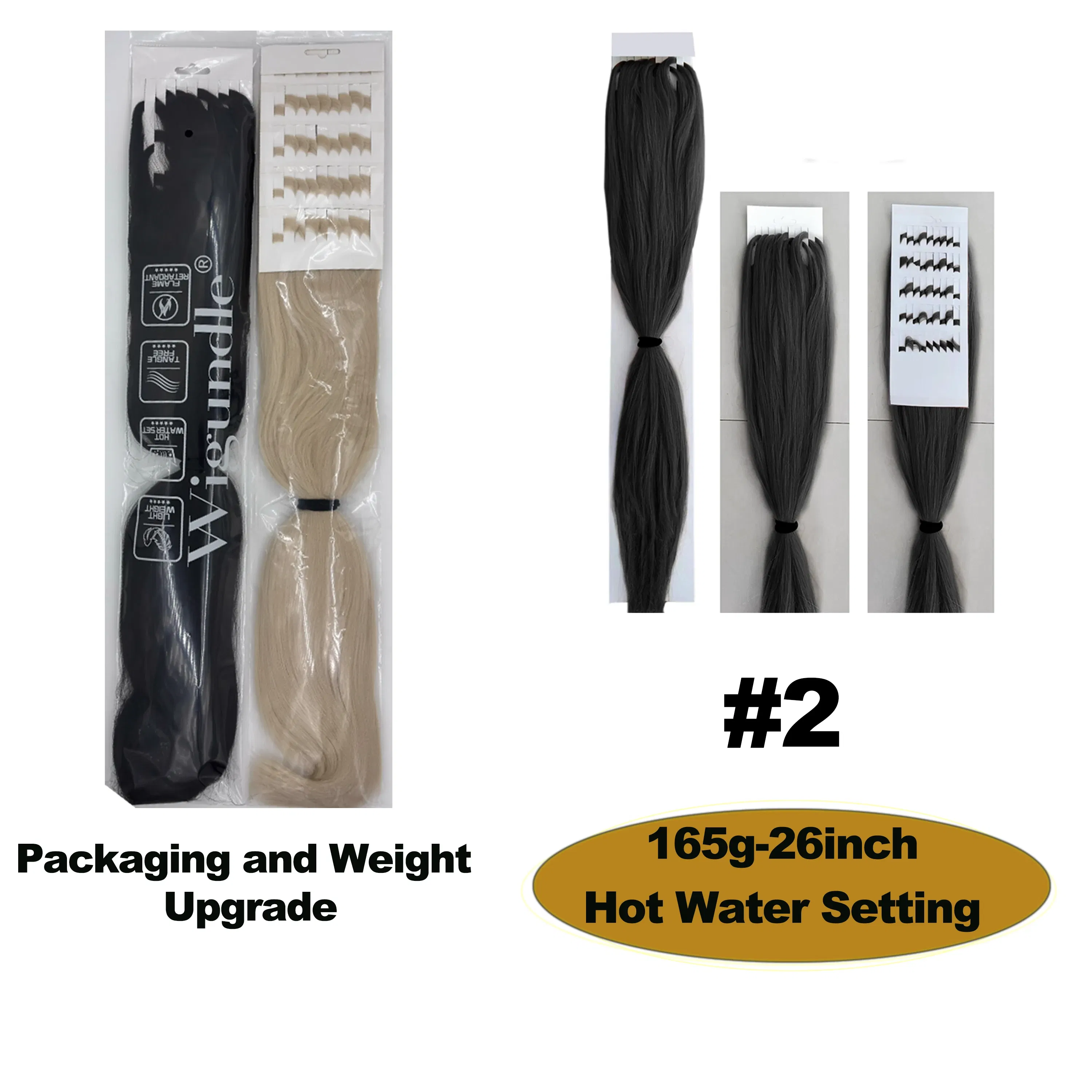 Color: #27, Stretched Length: 26inches, Bulk Buy: 1Pcs/Lot - Kanekalon 26inch Hot Water Set Pre Stretched Jumbo Braiding Hair Box Twist Braids Synthetic Hair Extensions For Women Soft Yaki