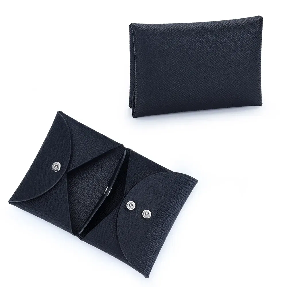 Color: SKY BLUE - Mini Coin Purse Genuine Leather Small Coin Wallet Genuine Leather Hasp Coin Purse Pouch Change Holder Card Holder for Men Women
