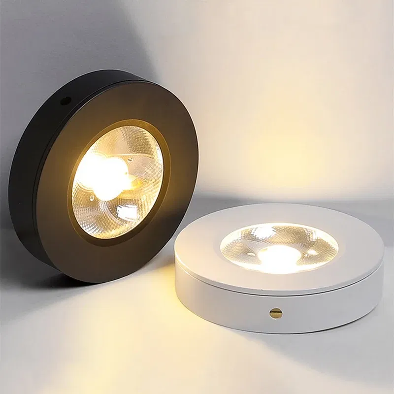 Body Color: pink, Emitting Color: Warm White - 3 Colors Slim Ceiling Lamp Ceiling Light LED Foldable 360 Recessed Surface Mounted Spotlight for Hallway Gallery Display Living