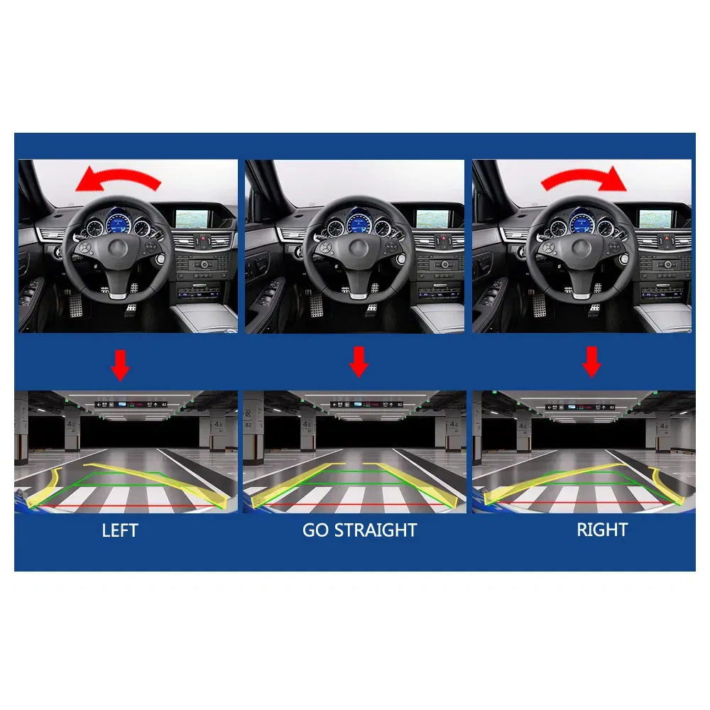 AHD 1080P Car Rear View Camera Fisheye Lens Night Vision Waterproof Universal Vehicle Reverse Blackup Camera AHD dynamic
