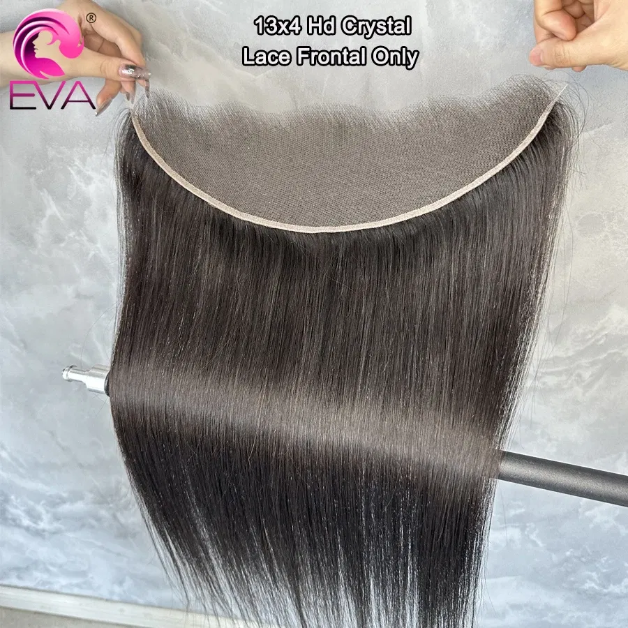 Color: #1B, Material Grade: Remy Hair, Stretched Length: 14inches - Eva 5x5 Hd Lace Closure Straight 13x4 Lace Frontal Closure Hand Tied Human Hair Closures Free Part Hd Lace Closure Pre Plucked