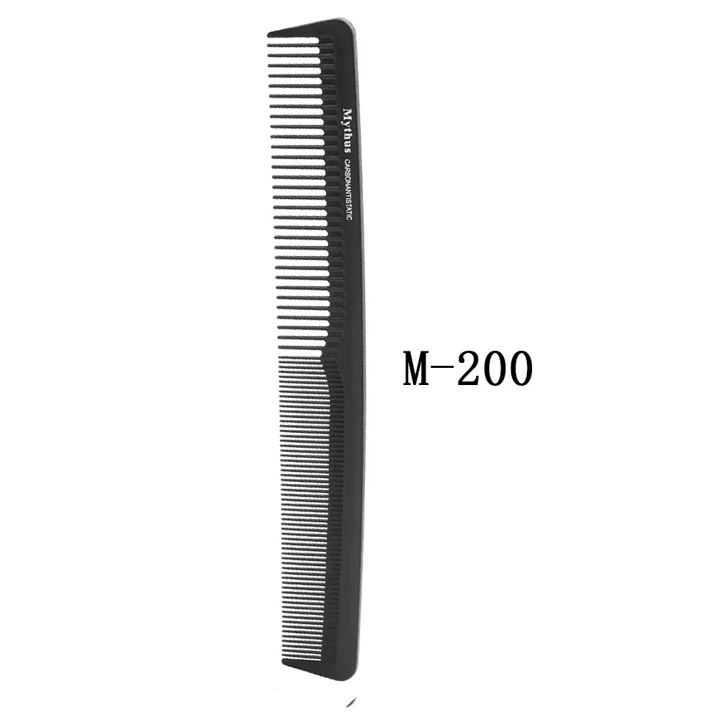 Color: DARK GRAY - Mythus Hairdressing Carbon Comb For Haircut Barber Anti Static White Rat Tail Comb Beauty Professional Hair Styling Tools Comb