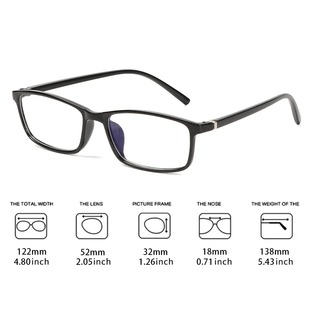 Frame Color: Brown - Anti Light Glasses Ray Blue Fashion Anti Blue Fatigue Protection Blocking Goggles Eye Square Radiation Computer Games Glasses