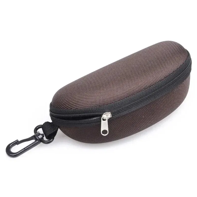 Color: black - Glasses Storage Box Men Women Sunglasses Reading Protector Cover Travel Portable EVA Zipper with Hook Eyeglasses Case