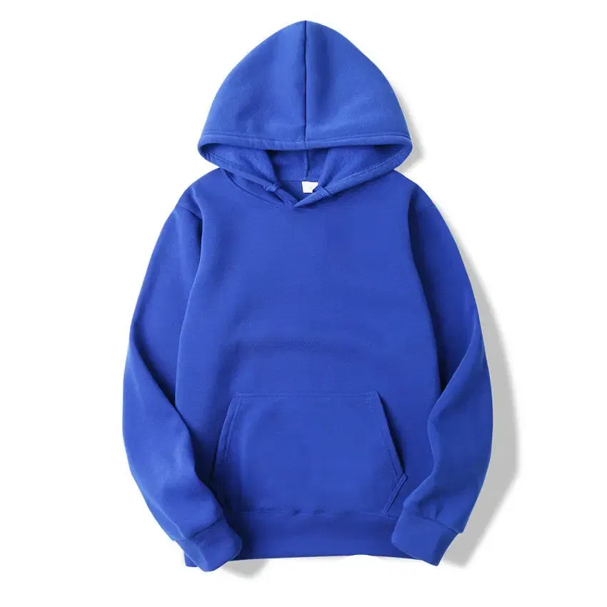 Color: Blue, Size: XL - Plain Sublimation Fleece Hoodies Bulk Wholesale Pullover Men Hooded Sweatshirt Cheap Solid Hoodie For Man Sudaderas Para Hombre