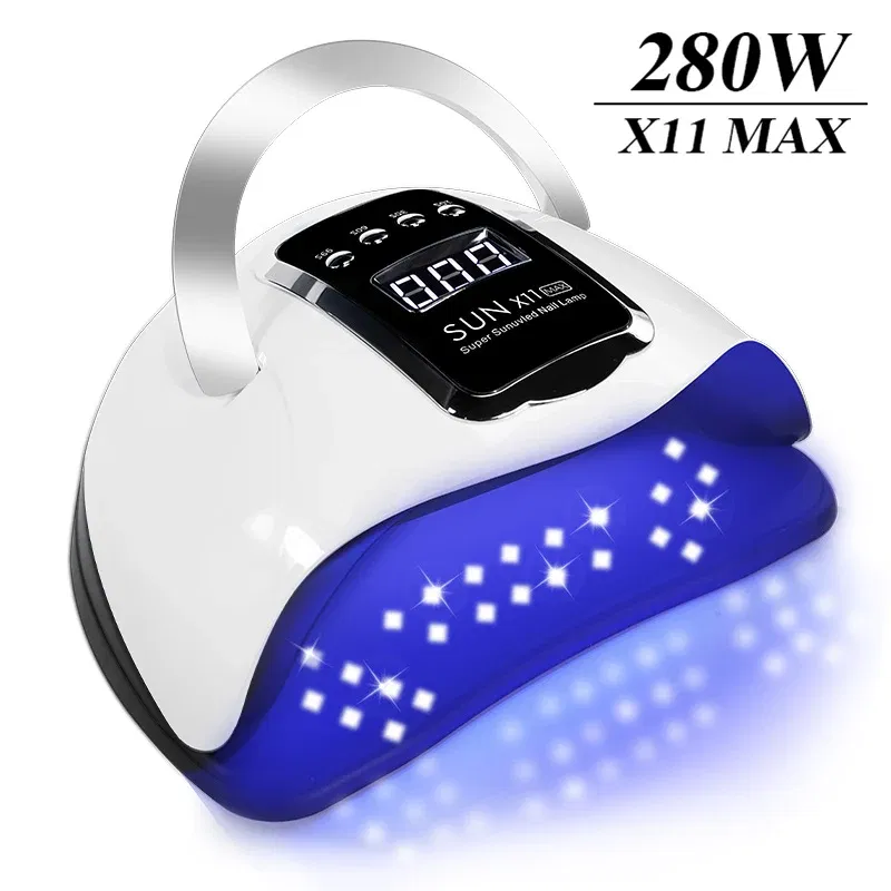 SUN X11 MAX Professional Nail Drying Lamp for Manicure 280W Nails Gel Polish Drying Machine with Auto Sensor UV LED Nail Lamp