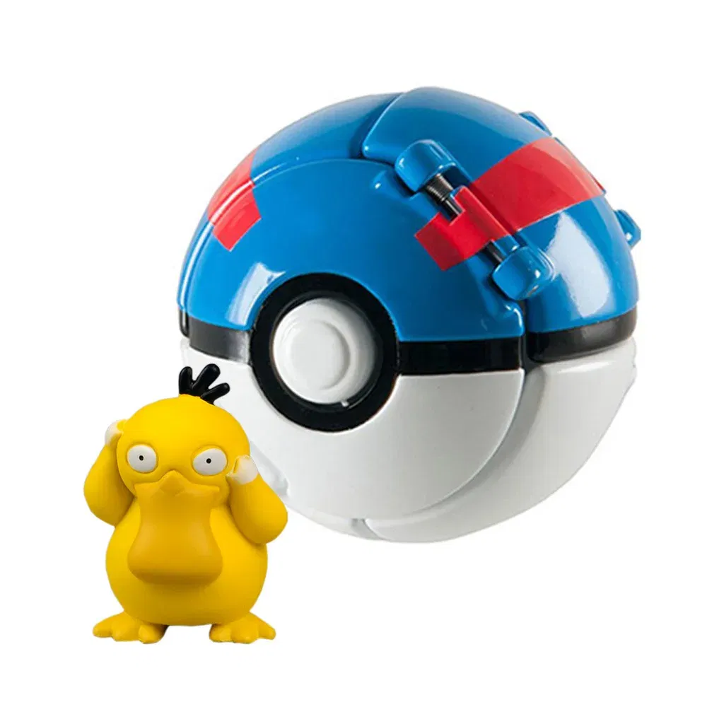 Color: Yellow - New Pokemon Pokeball Anime Action Figurse Pikachu Squirtle Pocket Monster Variant Pok?©mon Game Elf Ball Model Toys Kids Gift