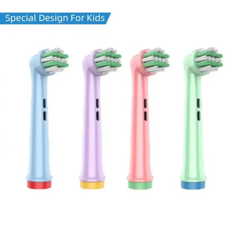 Color: transparent - 4PCS Dupont Bristle Electric Toothbrush Heads Whiten teeth/Daily Clean/Precison Cleaning/Soft Care Teeth Function For Oral B