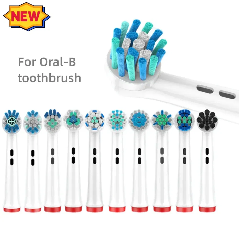 Color: transparent - 4PCS Dupont Bristle Electric Toothbrush Heads Whiten teeth/Daily Clean/Precison Cleaning/Soft Care Teeth Function For Oral B