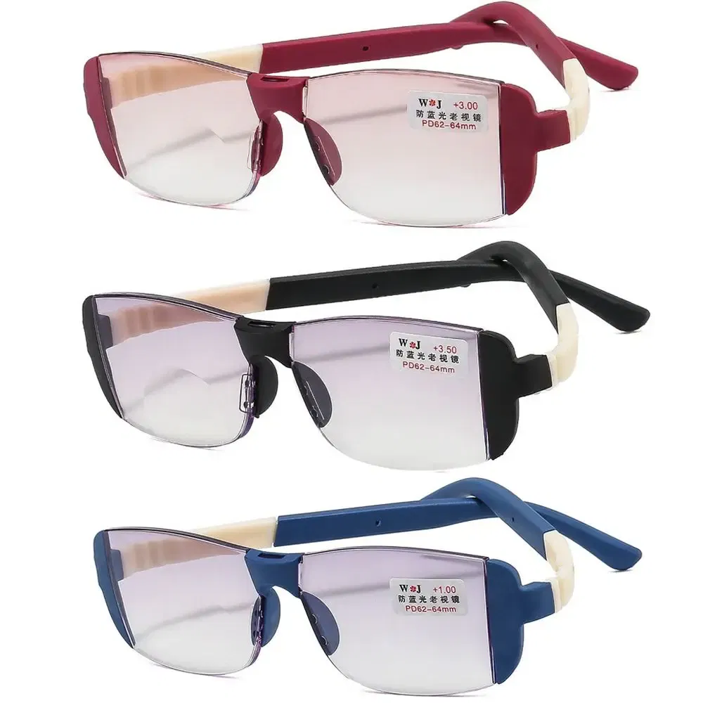 Frame Color: black, Eye Prescription: +400 - Fashion Anti-Blue Light Reading Glasses Urltra-Light Eye Protection Men Women Elegant Comfortable Eyeglasses Unisex Glasses