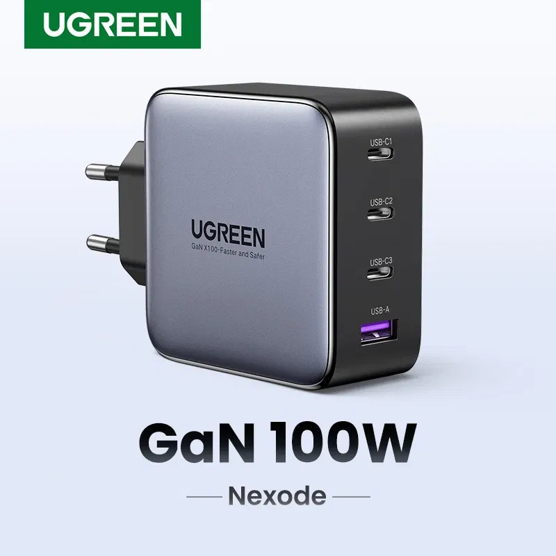 Plug Type: DE, Ships From: CHINA - UGREEN 100W GaN Charger USB C PD Fast Charger QC4.0 3.0 Quick Charge Phone Charger For iPhone 15 14 13 Pro Macbook Laptop Tablet