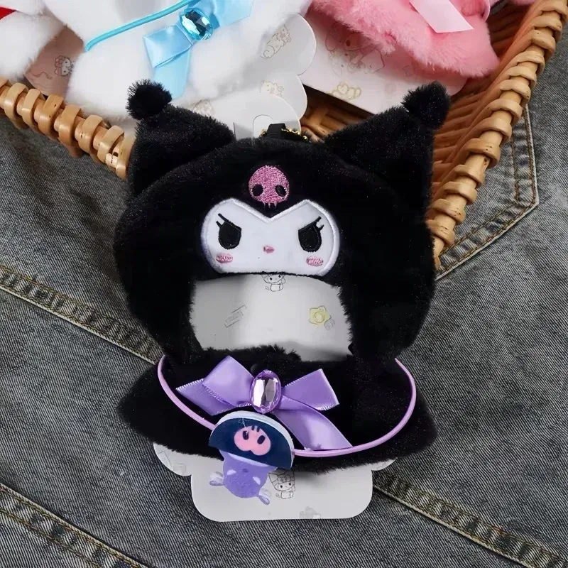 Color: Red - Labubu Sanrio Cape Skirt Suit Sitting Party Hello Kitty Kuromi Clothes Monsters Vinyl Labubu Outfit Clothing Hat Accessory Gift