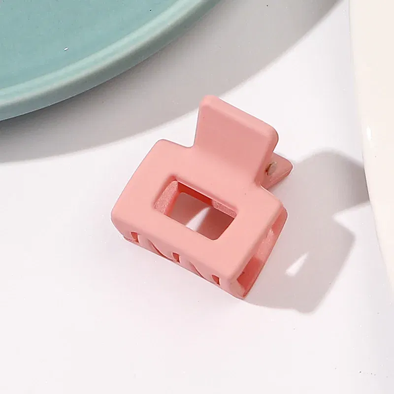 Color: Mint - Solid Small Size Square Hair Claws Crab Hair Clips Women Ponytail Clips Hair Styling Tools Hair Accessories Headdress Barrettes