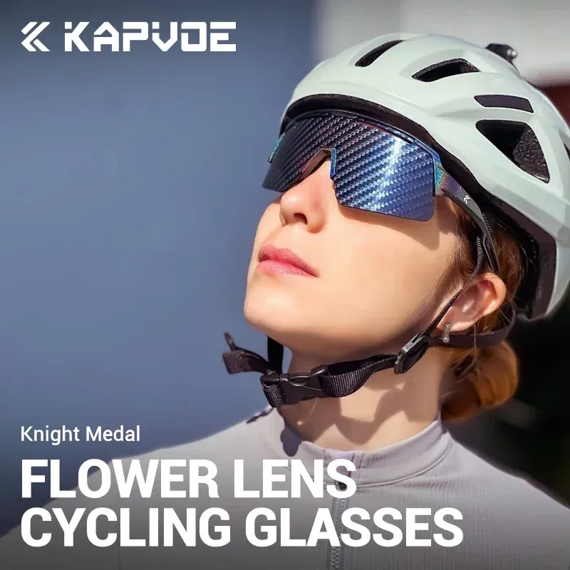 Color Name: WHITE - KAPVOE New Technology Nano Lenses Cycling Glasses Bike UV400 Eyewear Outdoor Sports Sunglasses Men Women Road Bicycle Goggles