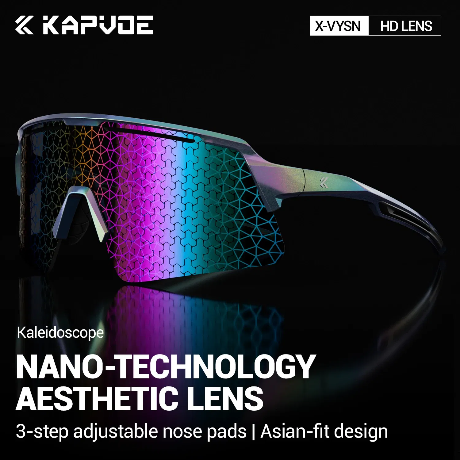 Color Name: WHITE - KAPVOE New Technology Nano Lenses Cycling Glasses Bike UV400 Eyewear Outdoor Sports Sunglasses Men Women Road Bicycle Goggles