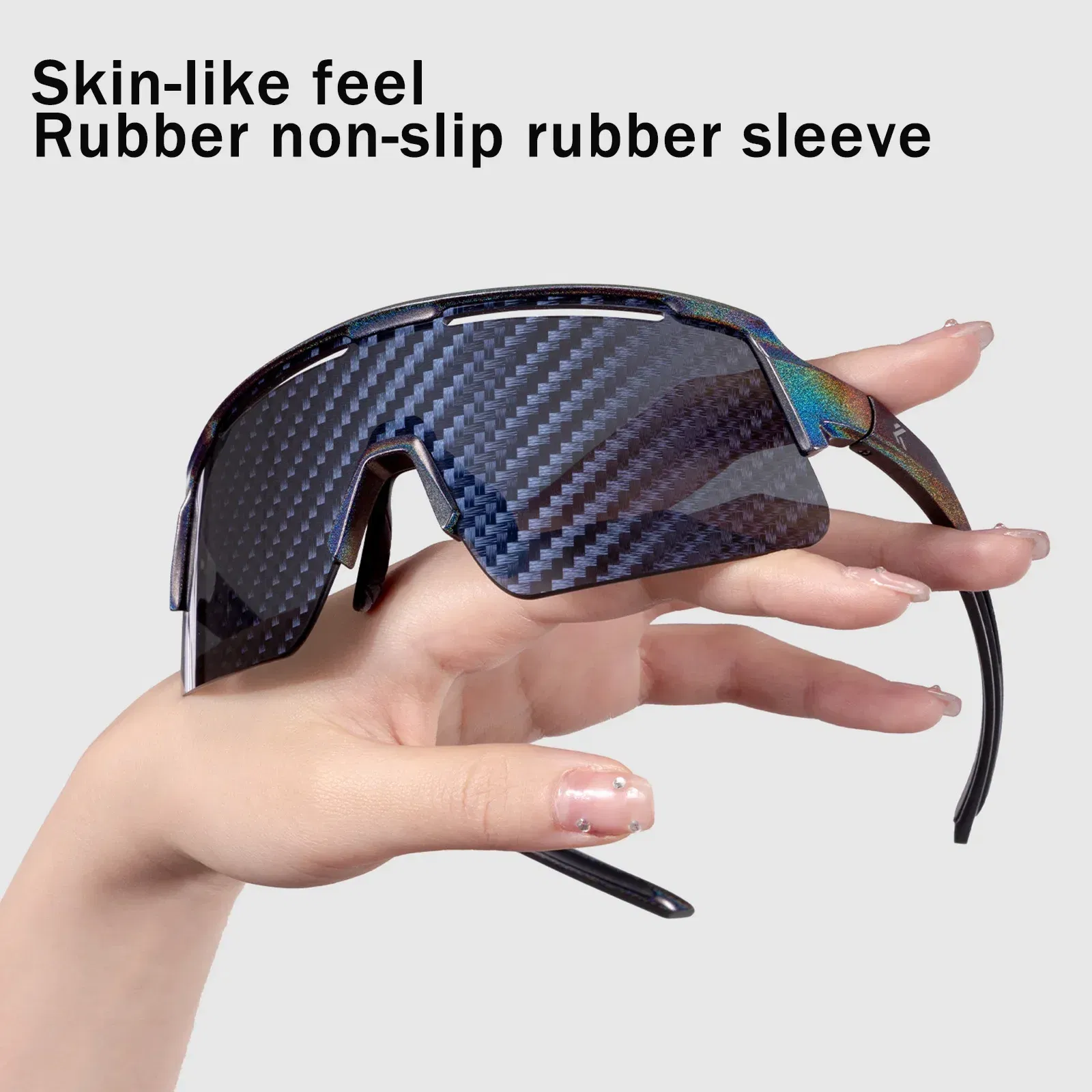 Color Name: WHITE - KAPVOE New Technology Nano Lenses Cycling Glasses Bike UV400 Eyewear Outdoor Sports Sunglasses Men Women Road Bicycle Goggles