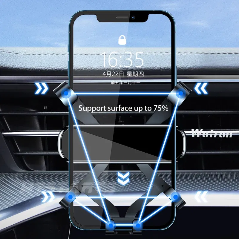 Color Name: black - For Lynk&Co 01  2021-2023 Adjustable Car Phone Holder Mobile Mount Gravity GPS Navigation  Bracket Car  Accessories