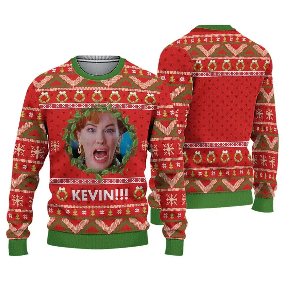 Color: green, Size: XXS - New Style Sweatshirt For Spending Christmas Alone At Home Ugly Christmas Pullover 2026 Fashionable Casual Couple Sweatshirts