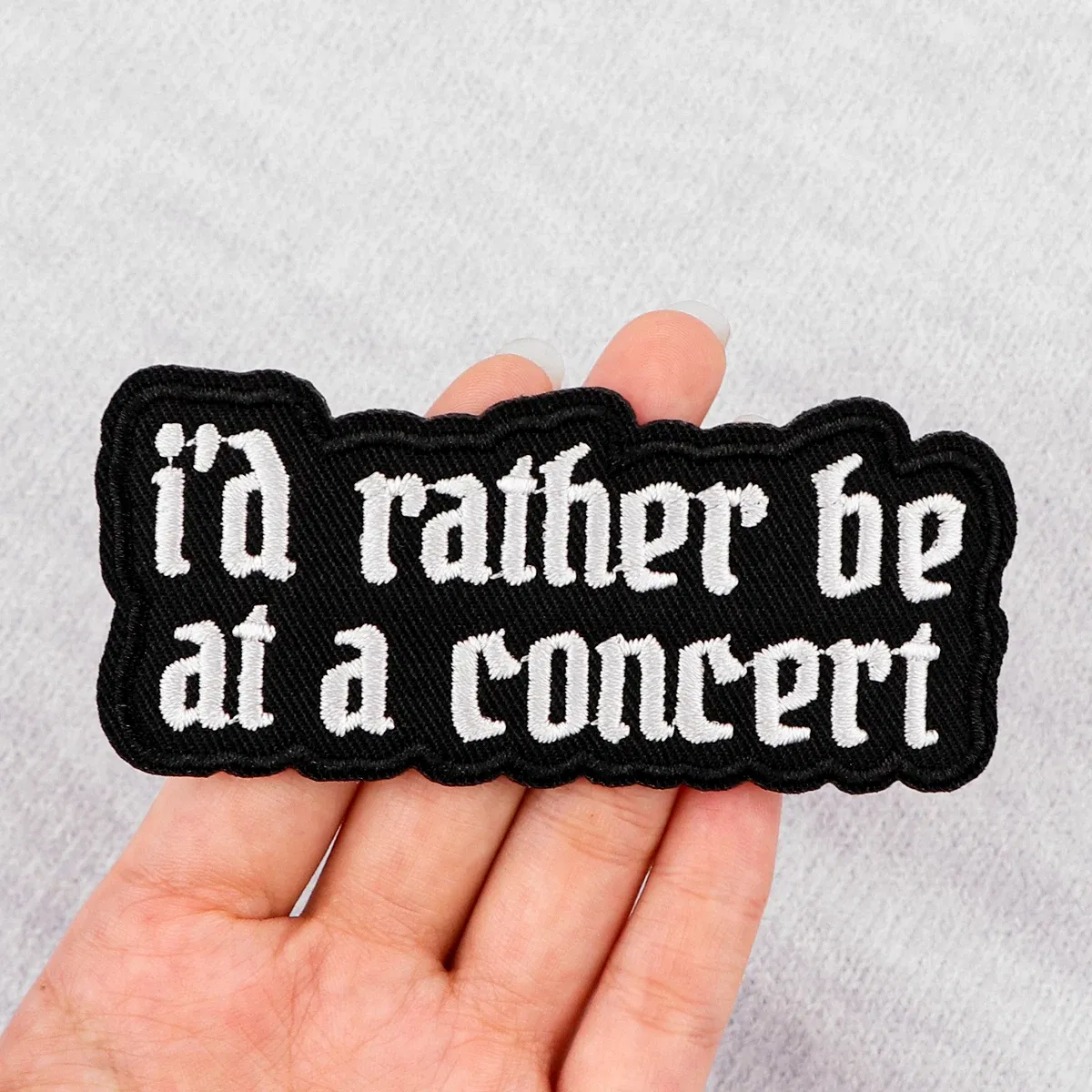 Color: Antique Copper - Letters Black Embroidery Patch Funny Quotes Iron On Patches For Clothing Thermoadhesive Patches On Clothes DIY Sew Badges