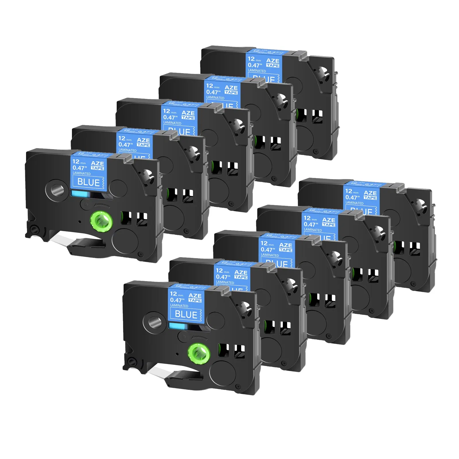 Color: Navy Blue, Width: 18mm - Greencycle 10PK TZe 231 Label cassettes Compatible for Brother Ptouch Printer Black on white Label tape 6mm 9mm 12mm 18mm 24mm