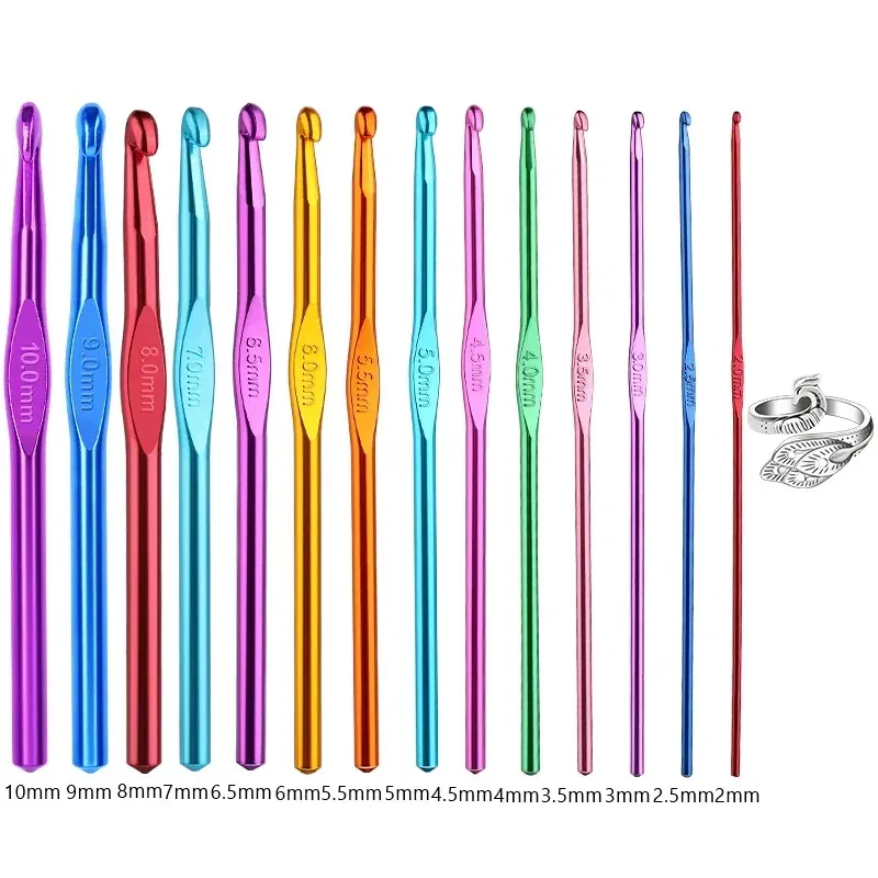 Color: Dark Khaki - KRABALL Crochet Knitting Hooks Set Needle DIY Handmade Sewing Knit Tool Accessories Set for Sweater DIY Craft Scarf Weaving