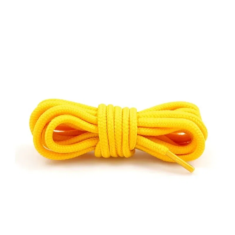 Color: Yellow, Length: 120cm, Ships From: CHINA - 1Pair Polyester Solid Classic Round Shoelaces Martin Boot Shoelace Casual Sports Boots shoes Lace 90cm/120cm/150cm 21 Colors