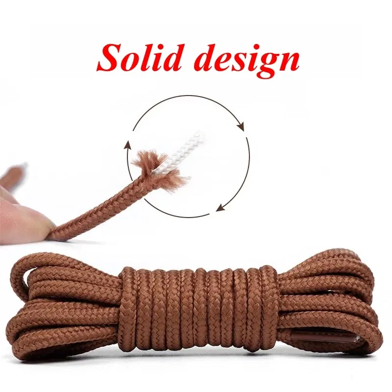 Color: Yellow, Length: 120cm, Ships From: CHINA - 1Pair Polyester Solid Classic Round Shoelaces Martin Boot Shoelace Casual Sports Boots shoes Lace 90cm/120cm/150cm 21 Colors