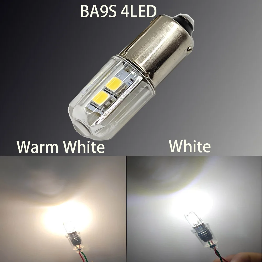 Emitting Color: WHITE - 2PCS BA9S T4W LED Car light bulb T2W T3W H5W interior Car LED License Plate light DC12V 12913 12910 12929 BA9 57 756 1816 1891