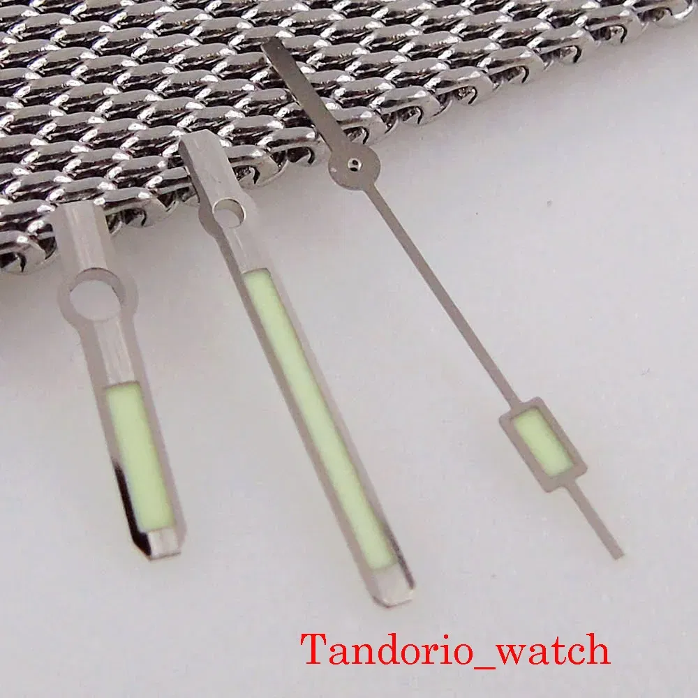 62MAS Wristwatch Replacement Stereoscopic Watch Hands Set Needles Super Japan C3 Green Luminous For NH35 NH36 4R35 4R36 Movement