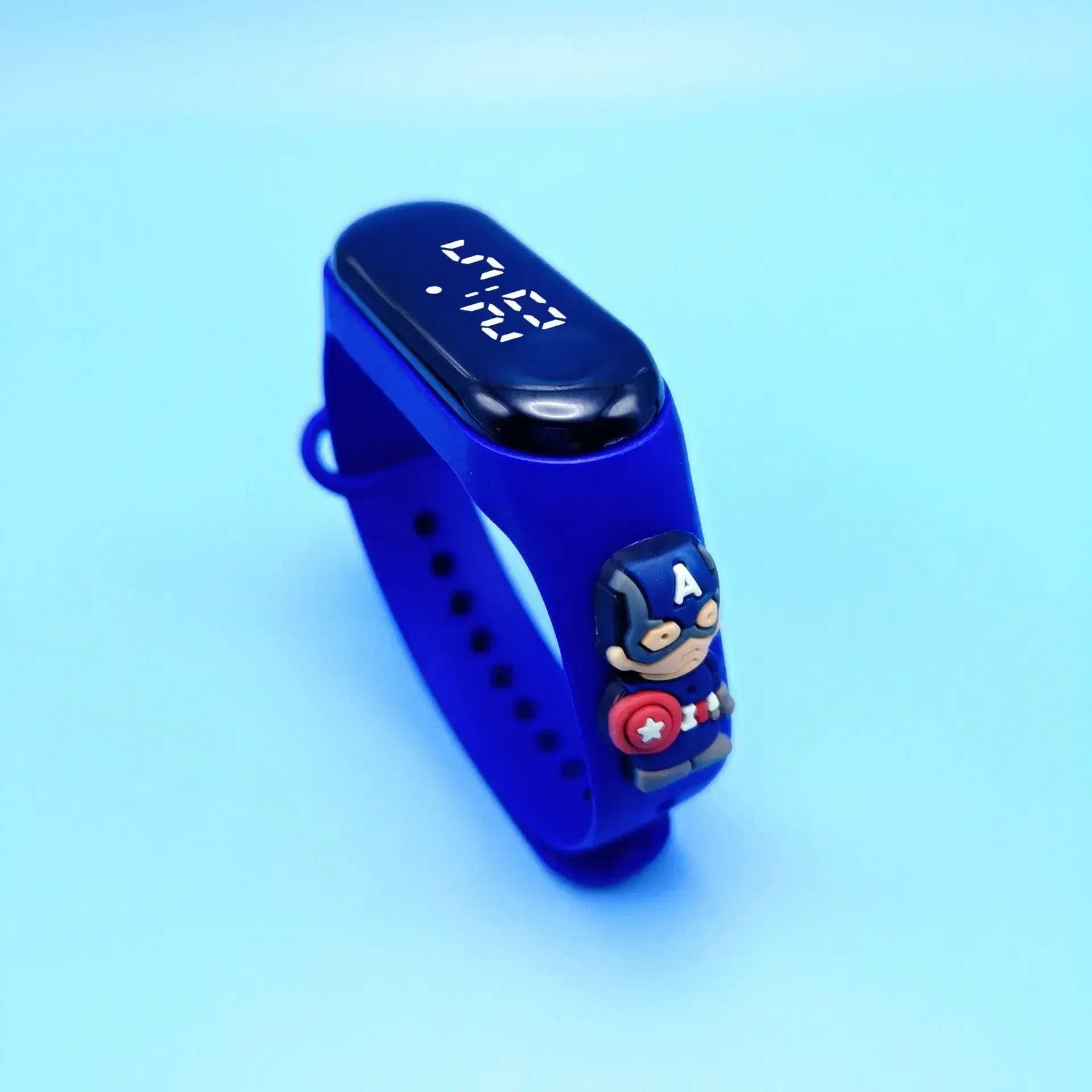 Color: Light Grey - Disney Stitch LED Waterproof Kids Digital Watch Spiderman Hulk Children Watch Sports Touch Electronic Kids Gifts