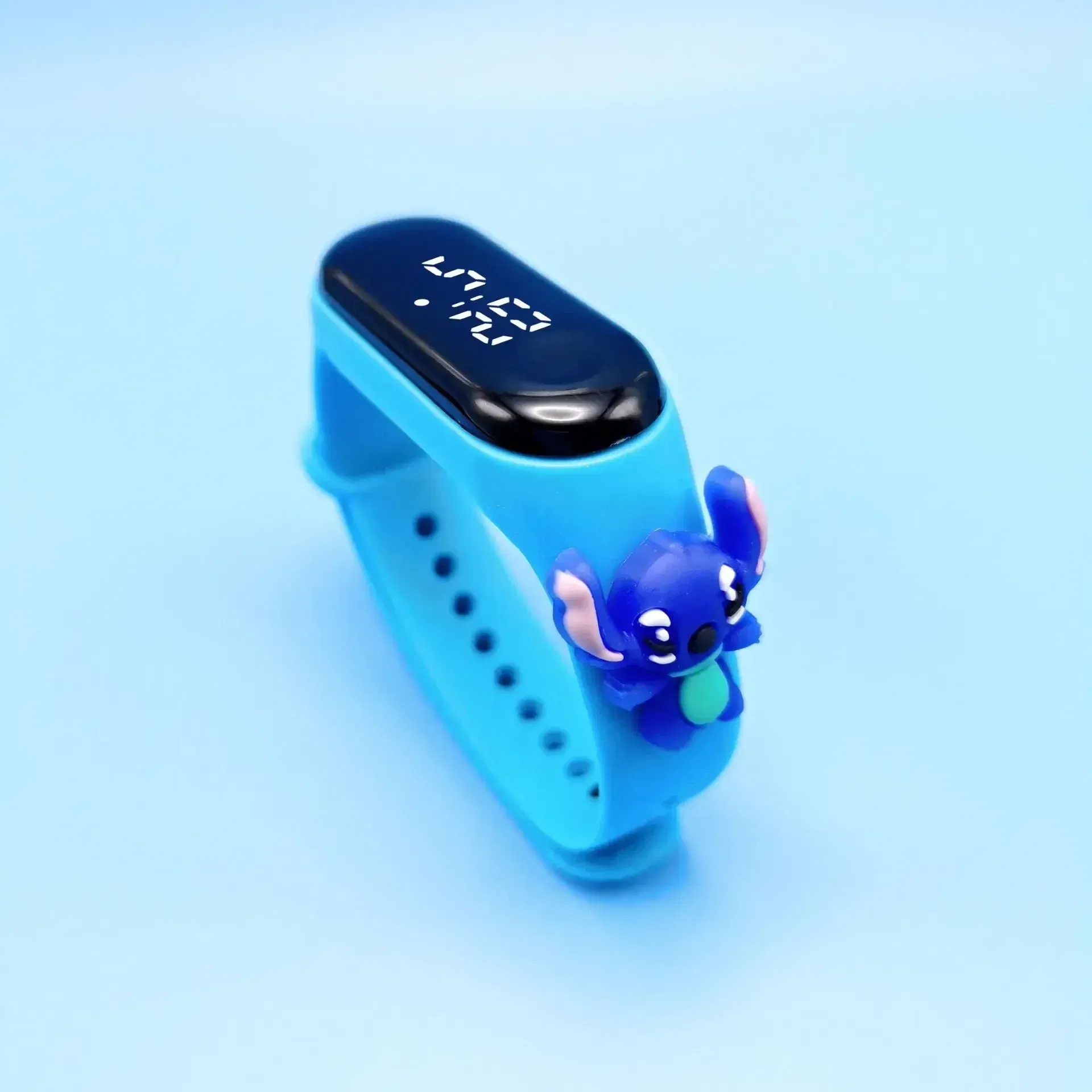 Color: Light Grey - Disney Stitch LED Waterproof Kids Digital Watch Spiderman Hulk Children Watch Sports Touch Electronic Kids Gifts