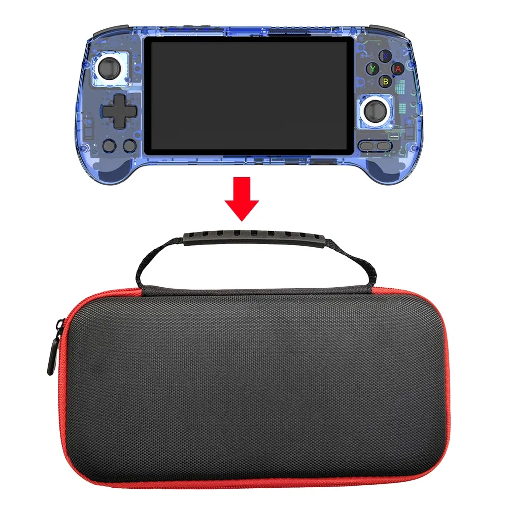 Color: black, Ships From: CHINA - For ANBERNIC RG556 Game Console Storage Bag EVA Hard Travel Carrying Case with Mesh Pocket Portable Waterproof Protective Case