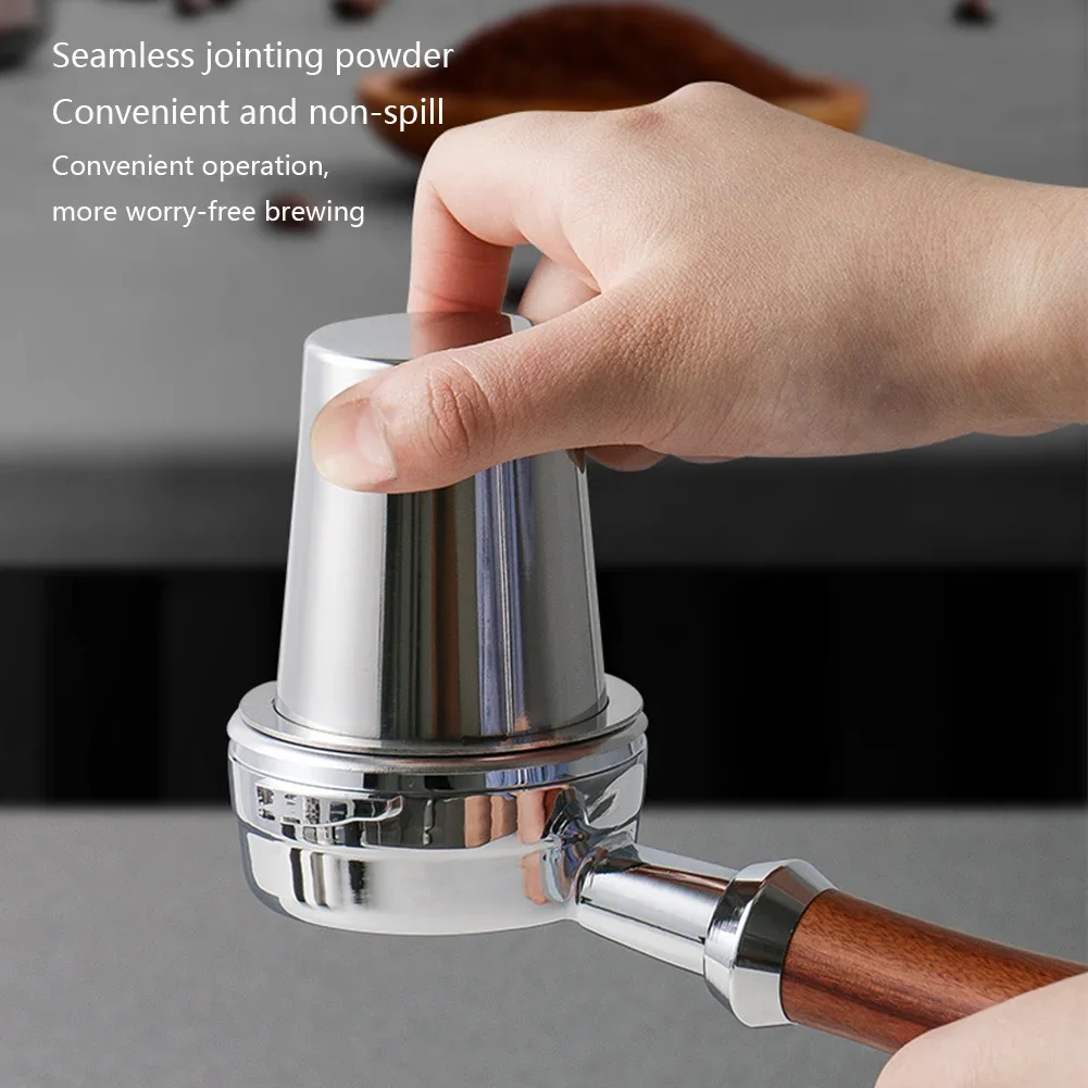 Color: Yellow - Coffee Dosing Cup 51/54/58mm Coffee Bean Measuring Cups Stainless Steel Replacement Cafe Barista Tool for Espresso Machine