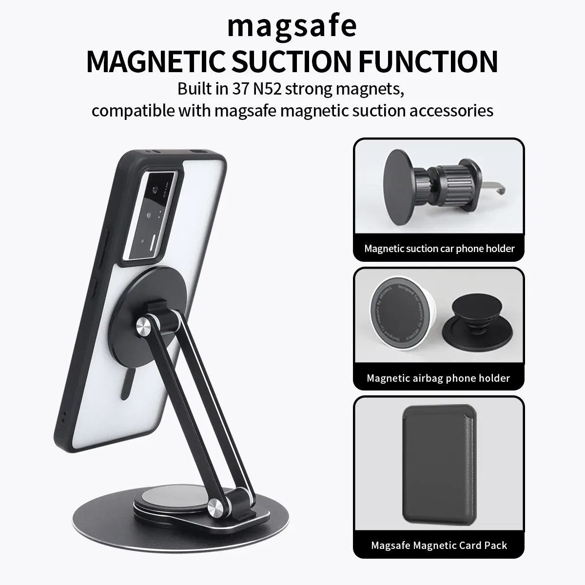 Color: black, Material: ABS - For Xiaomi POCO F5 Pro 5G Shockproof Phone Case Magnetic Luxury Matte Clear Magnetic Wireless Charging Magsafe Case