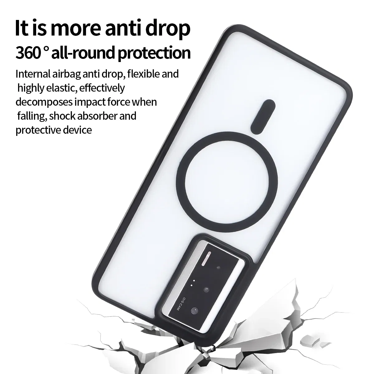 Color: black, Material: ABS - For Xiaomi POCO F5 Pro 5G Shockproof Phone Case Magnetic Luxury Matte Clear Magnetic Wireless Charging Magsafe Case