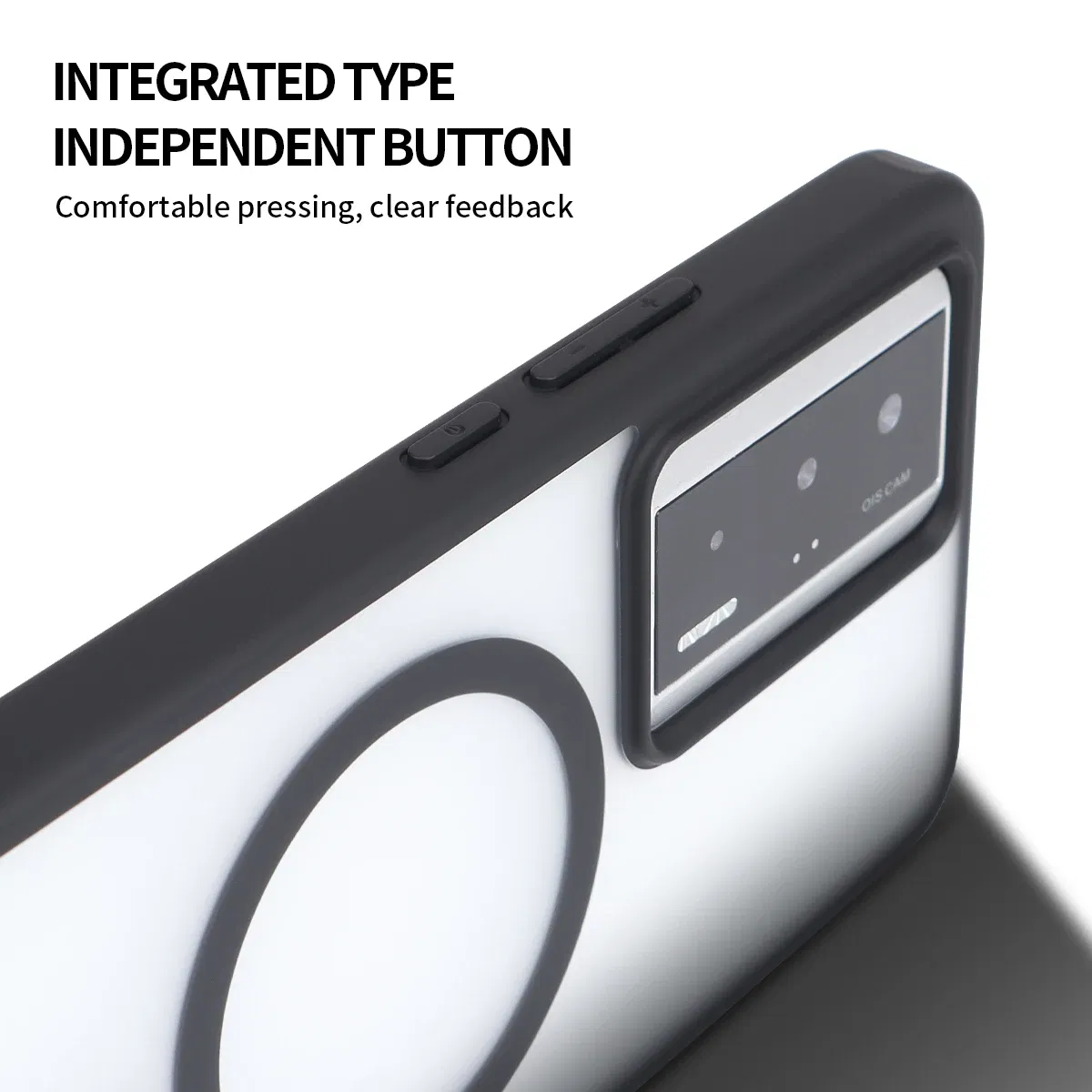 Color: black, Material: ABS - For Xiaomi POCO F5 Pro 5G Shockproof Phone Case Magnetic Luxury Matte Clear Magnetic Wireless Charging Magsafe Case