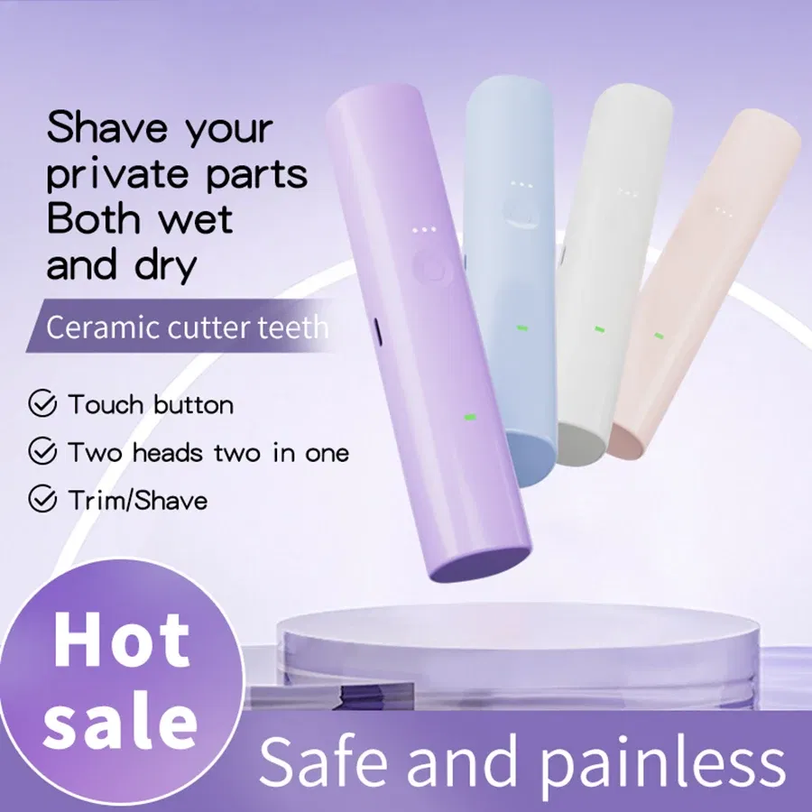 Color: WHITE - 2 in1 Electric Razors for Men Women Waterproof Facial Mustache Shavers Rechargeable Bikini Body Hair Trimmer Painless Epilator