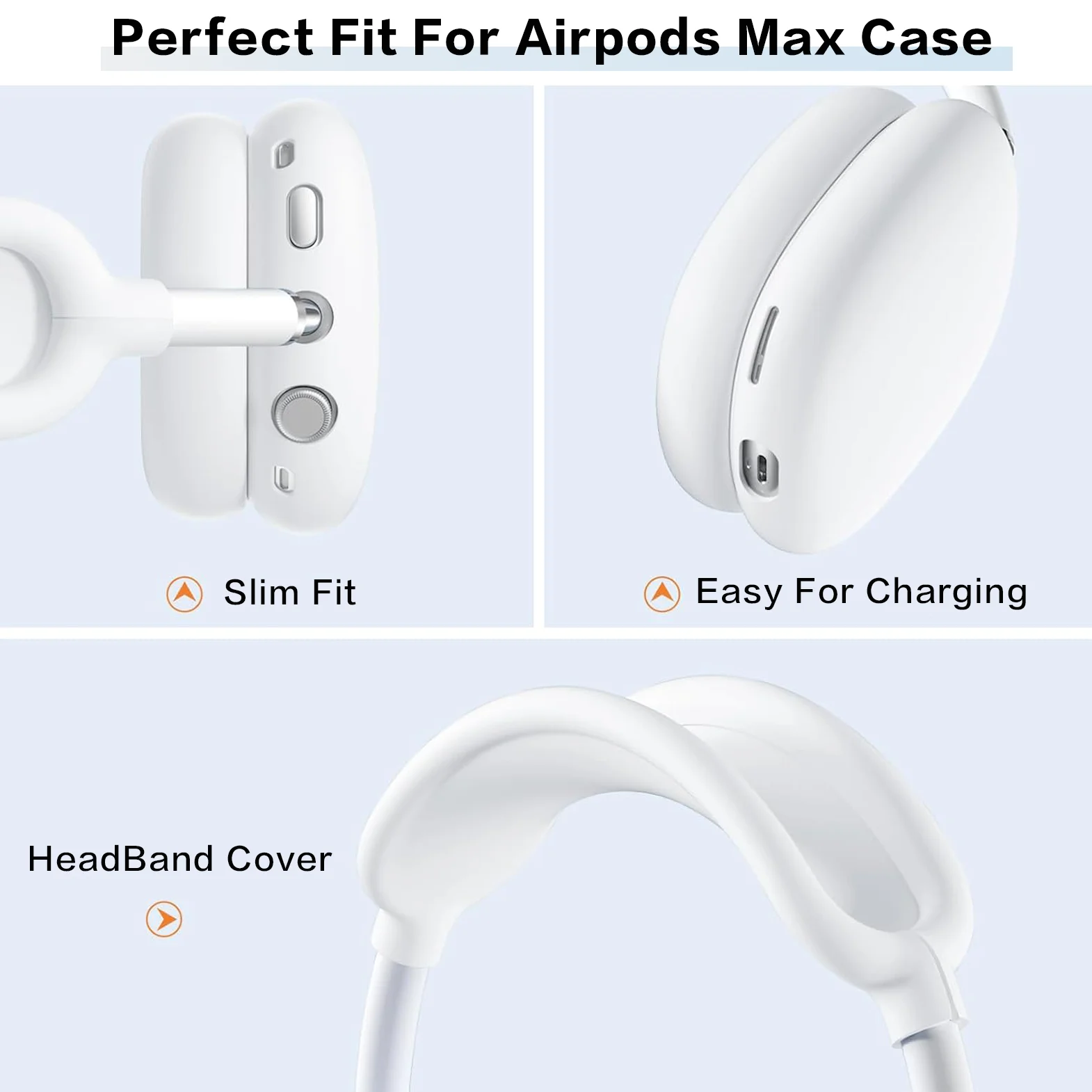 Color: green - Silicone Case Cover for AirPods Max (2024/2020)Accessories Soft Silicone Skin Protector ,Anti-Scratch Ear Pad Case Cover
