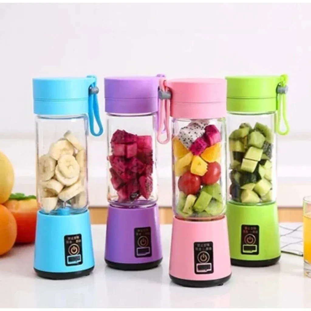 Color: Red - Portable Mini Blender for Shakes and Smoothies Rechargeable USB 380ML Traveling Fruit Juicer Cup Hand Fruit Blender Juicing Cup