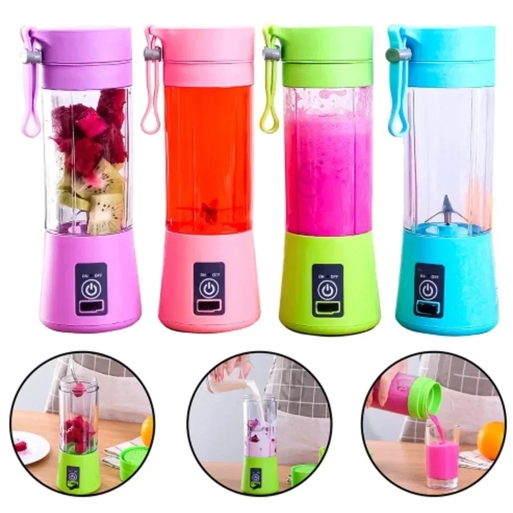 Color: Red - Portable Mini Blender for Shakes and Smoothies Rechargeable USB 380ML Traveling Fruit Juicer Cup Hand Fruit Blender Juicing Cup