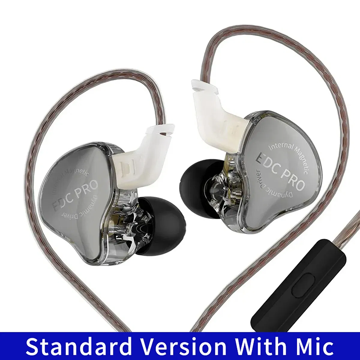 Color: Blue - KZ EDC PRO upgraded high-quality dynamic HIFI in ear interchangeable cable wired motion noise cancelling headphones