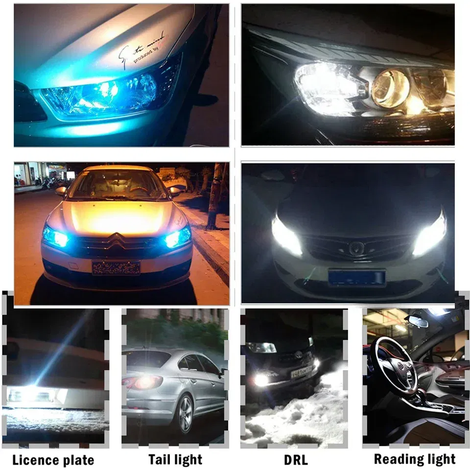Emitting Color: WHITE - 1PCS 3030 SMD 350LM T10 W5W LED Car Clearance Lights Reading Lamp Auto Vehicle Dome Door Bulb Accessories Pure White 6000K