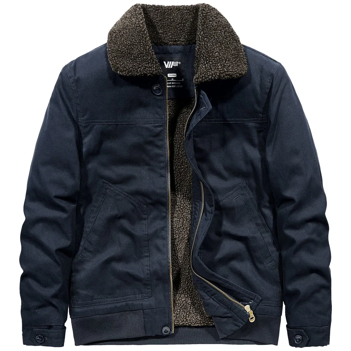 Color: Navy Blue, Size: XXXL - Men's Cold Jackets Knitted Coat Winter Coats Bomber Mens Sweat-shirt Designer Clothes Down Light Style Clothing Hooded Cardigans