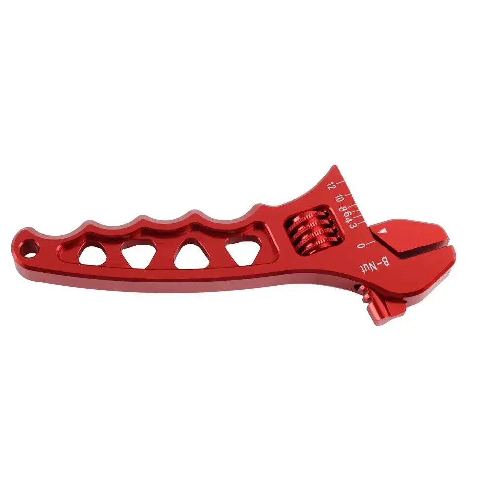 Color: Red - Aluminum Adjustable Spanner Wrench Tool for Fuel Hose End Fitting 3AN to 12AN