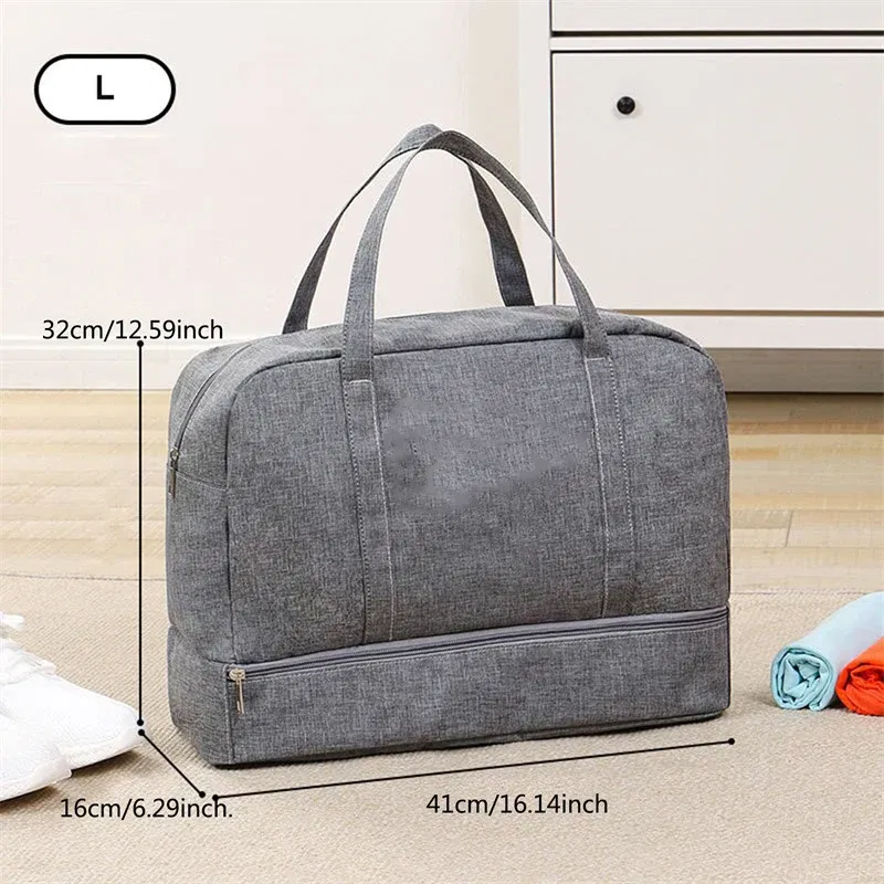 Color: Clear - Fashion Folding Travel Bag Women Oxford Travel Weekend Overnight Bags Luggage Tote